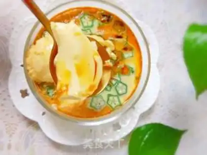 Make Autumn steamed eggs step 13