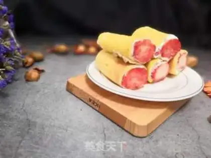 Make Strawberry roll step 9