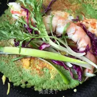 Make A veggie roll for the jade pancakes step 23