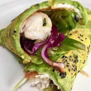 Make A veggie roll for the jade pancakes step 25