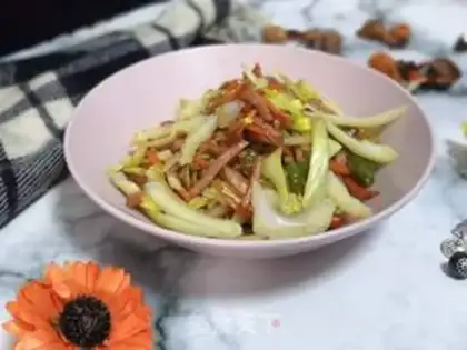 Make The ham and sausage fried carrots and celery step 7