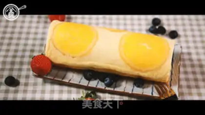 Make Orange cake roll step 16