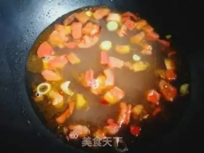 Make Potato egg spinach noodles step 5
