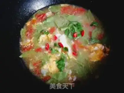 Make Potato egg spinach noodles step 8