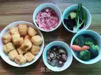 Make Tofu with mushrooms step 0