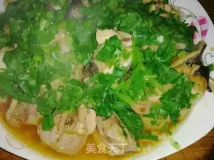 Make Golden fungus steam chicken step 3