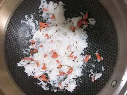 Make Soy sauce, fried rice step 2