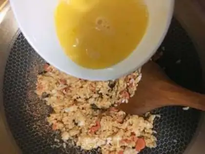 Make Soy sauce, fried rice step 4
