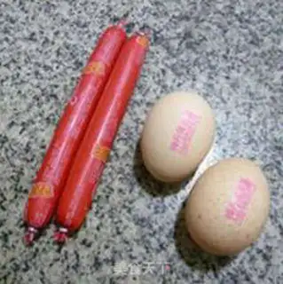 Make Ham sausage celery egg rolls step 2