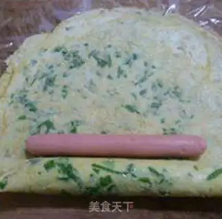 Make Ham sausage celery egg rolls step 7