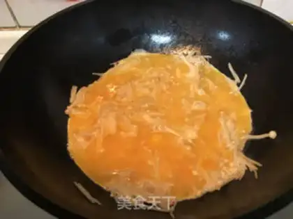 Make Golden mushrooms and eggs step 4