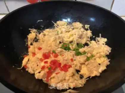 Make Golden mushrooms and eggs step 5