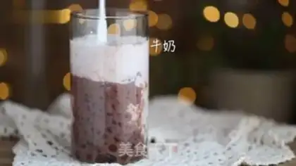 Make Black rice pearl milk step 7