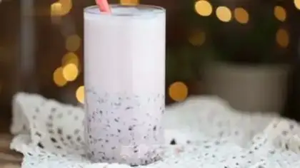 Make Black rice pearl milk step 8