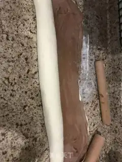 Make Double-coloured buns step 11