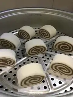 Make Double-coloured buns step 14