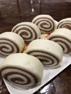 Make Double-coloured buns step 15
