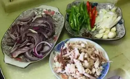 Make Fire squid onions step 4