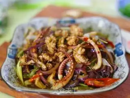 Make Fire squid onions step 7