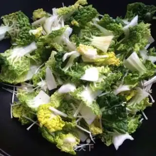 Make Garlic yellow cabbage step 4