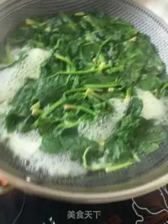 Make Spinach with rainbows step 3