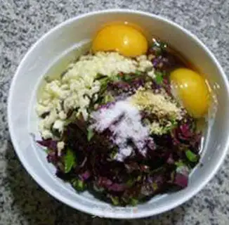 Make A red veggie egg pancakes step 6