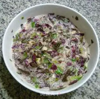 Make A red veggie egg pancakes step 7