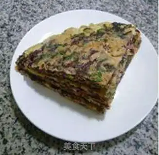 Make A red veggie egg pancakes step 10
