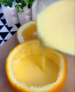 Make Orange steamed eggs step 4