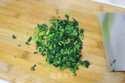 Make Egg yolk spinach step 2