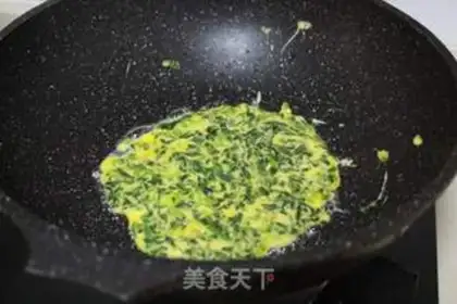 Make Egg yolk spinach step 5