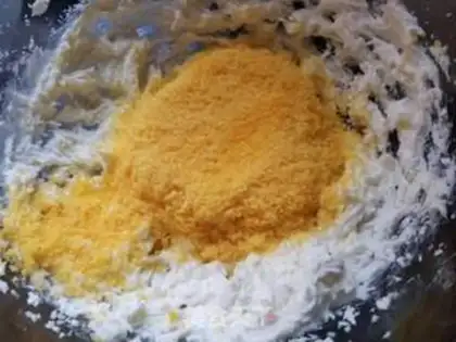 Make Fence cream fruit cake step 15
