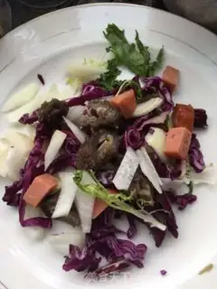 Make Vegetable salad for ham and nuts step 7