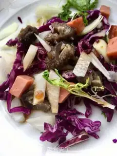 Make Vegetable salad for ham and nuts step 9