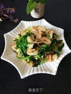 Make Spinach and bean peel step 4