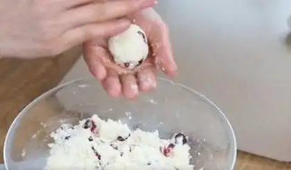 Make Protein coconut ball step 7