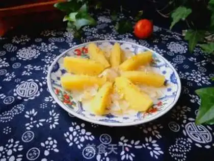 Make Apple steamed lilies step 6