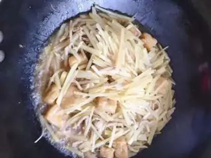Make Tofu makes fried potatoes step 5