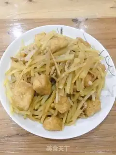 Make Tofu makes fried potatoes step 6