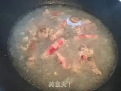 Make Sour soup needle, fat cow step 6