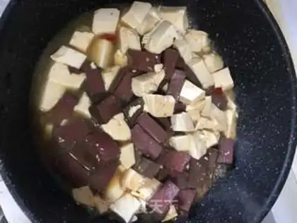 Make Duck blood tofu step 4
