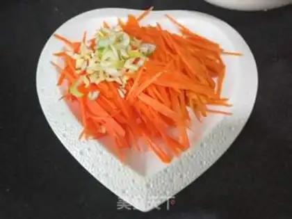 Make Carrot and golden mushrooms step 1