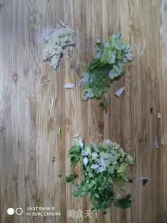 Make A spinach mix fan step 3