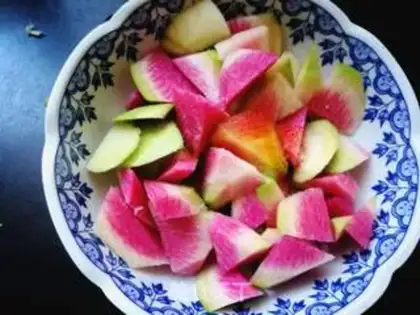 Make ♪ ♪ The radish peel ♪ step 4