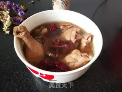 Make Red-tree mushroom walnut chicken soup step 7