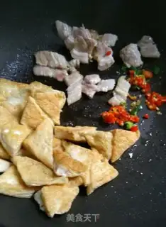 Make Old tofu fried meat step 4