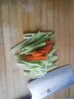 Make Celery curds step 1