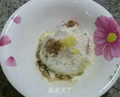 Make Scrambled bean cake step 5