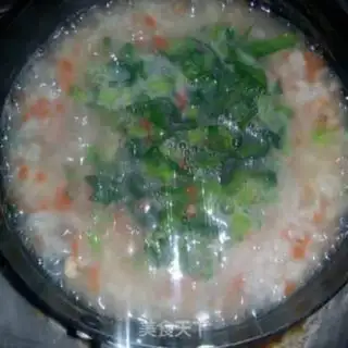 Make Chicken liver congee step 6