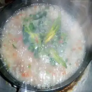 Make Chicken liver congee step 7